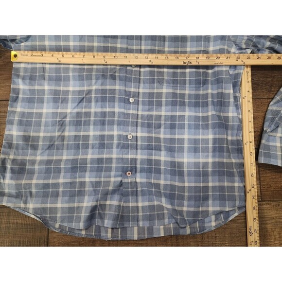 Tommy Hilfiger Men’s All-Season Stretch Dress Shirt Regular Fit Large Blues - Picture 8 of 8